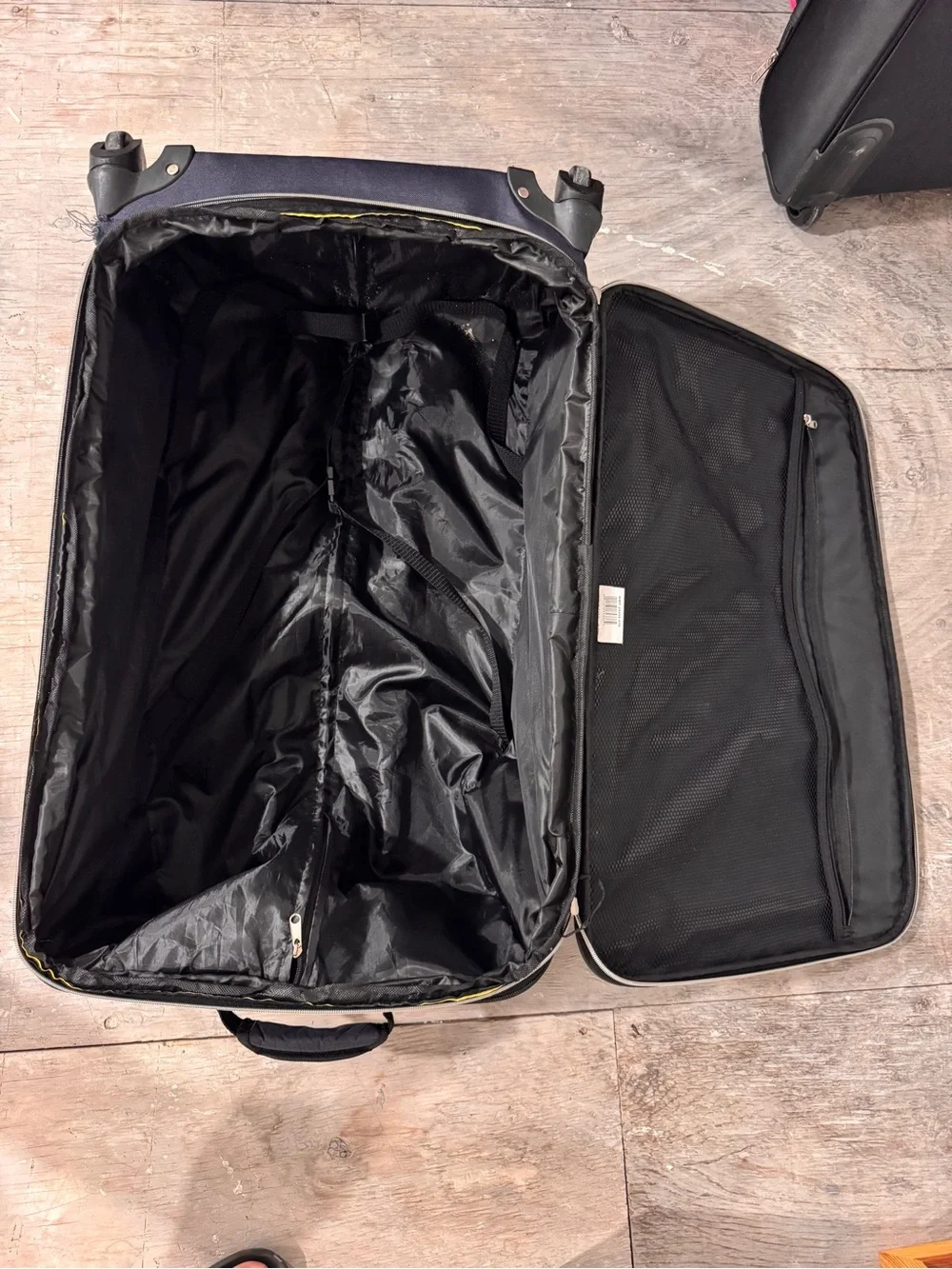 Black Upright Rolling Suitcase - Expandable Checked Bag Luggage